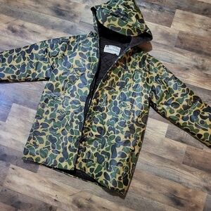 Vintage Wetha Guard Academy Broadway Men's Zip-Up Duck Camo Rain Jacket Size SM